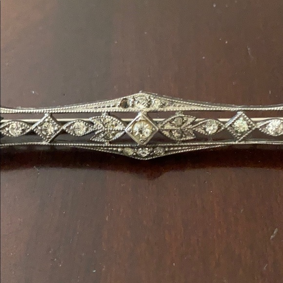 Silver antique sleeve cuffs, ring ,brooch, 2 pins - Picture 7 of 8